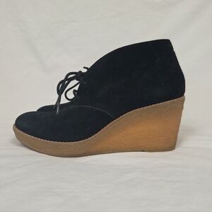 Cole Haan Halley Wedge Chukka Black Suede 8